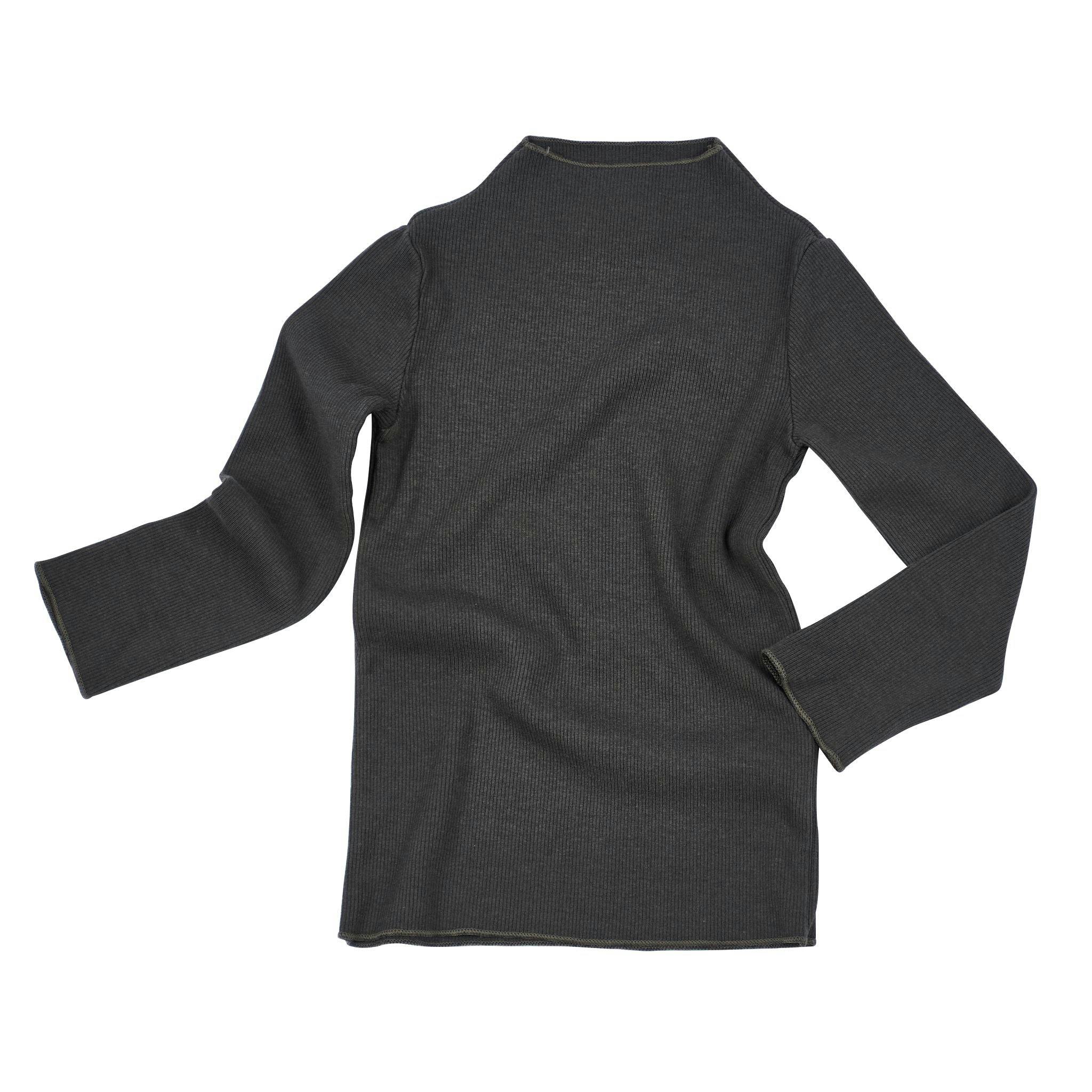 Rib Mock Neck Long Sleeve Top