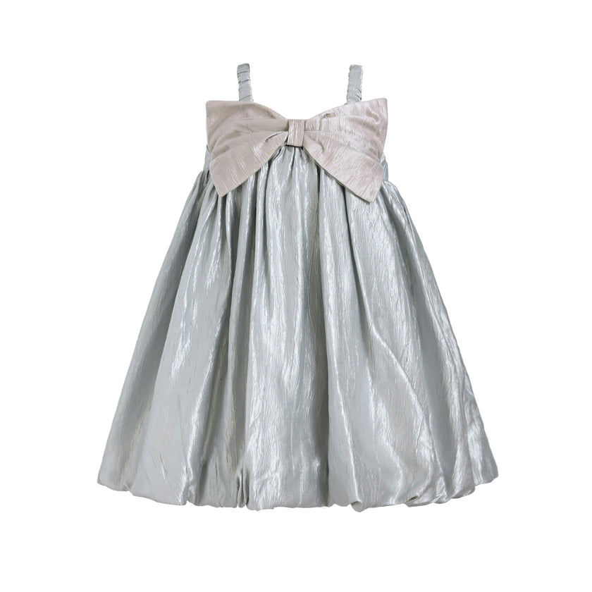 Silver Shining Satin Dress