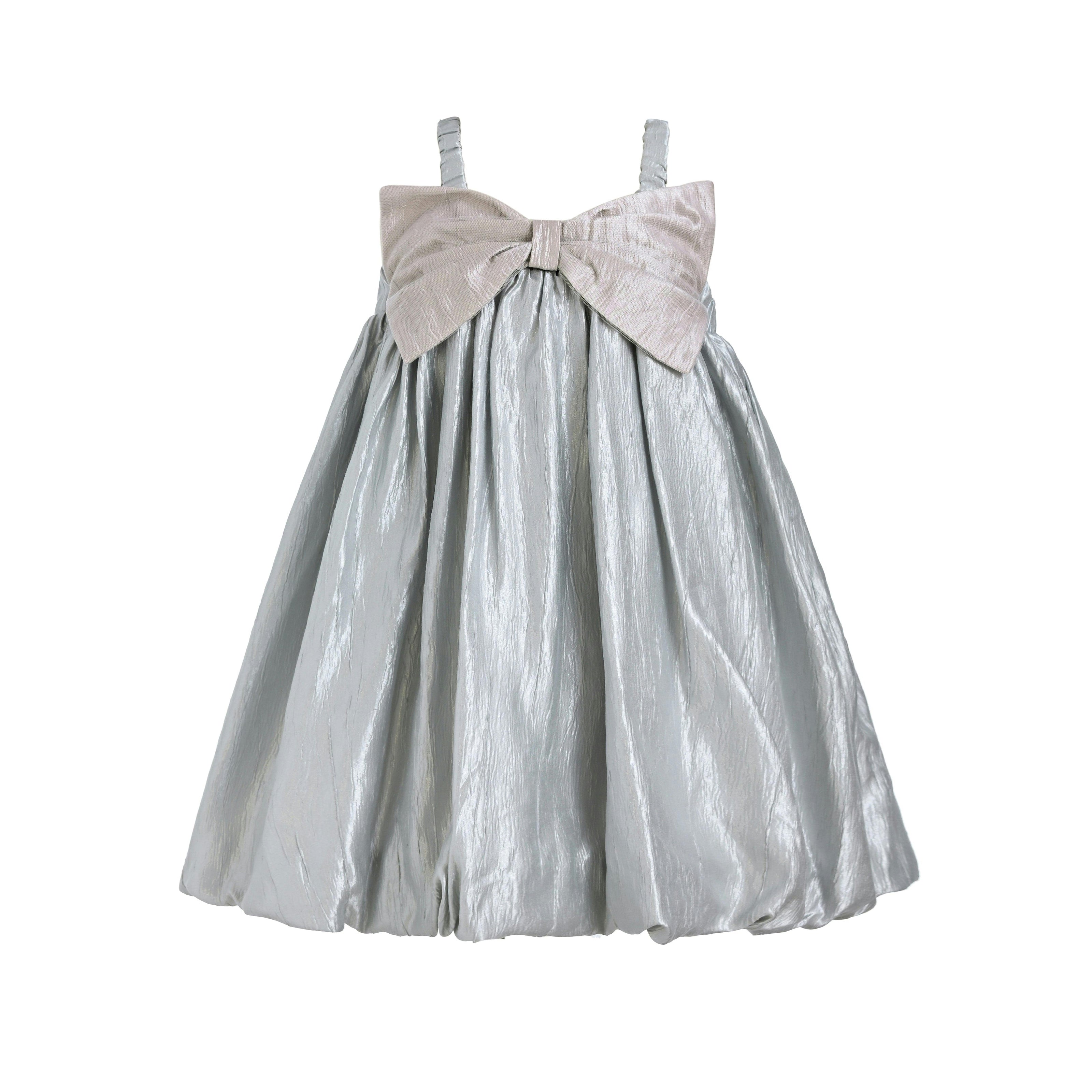 Silver Shining Satin Dress