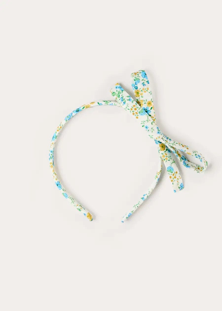Louisa Floral Thin Bow Hairband