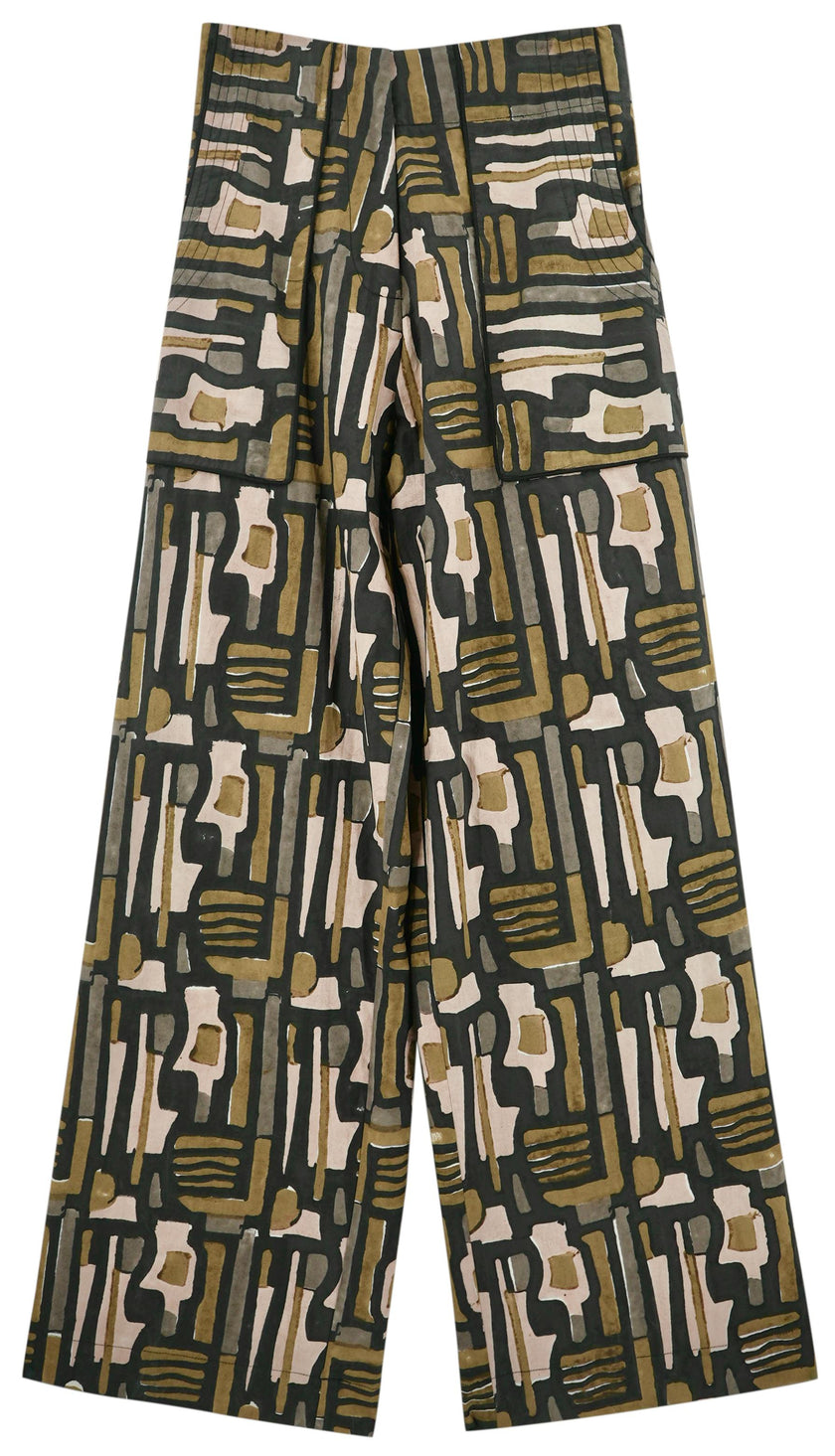 Tivot Pant in Olive Labyrinth