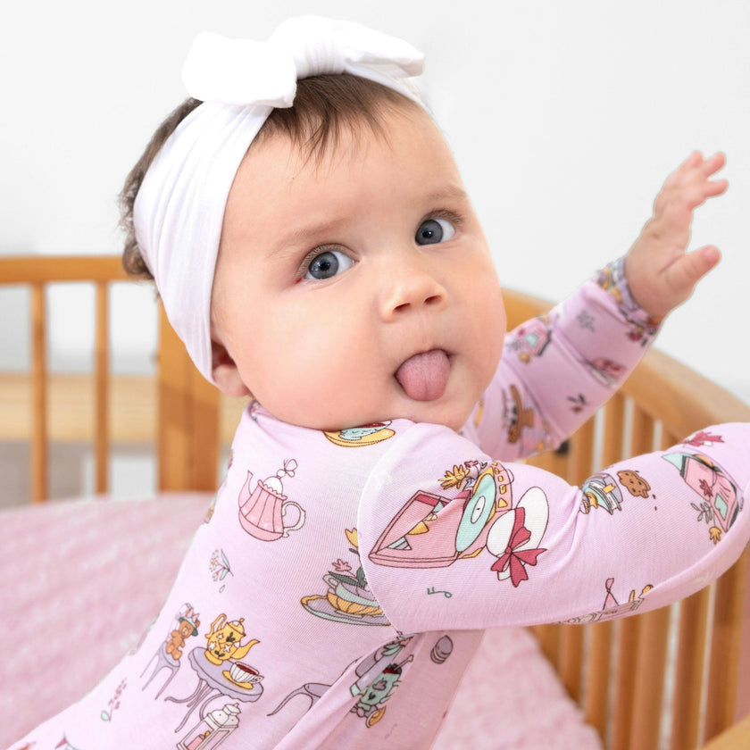 Tea Party Bamboo Convertible Footie