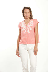 Leticia Blouse - Guava