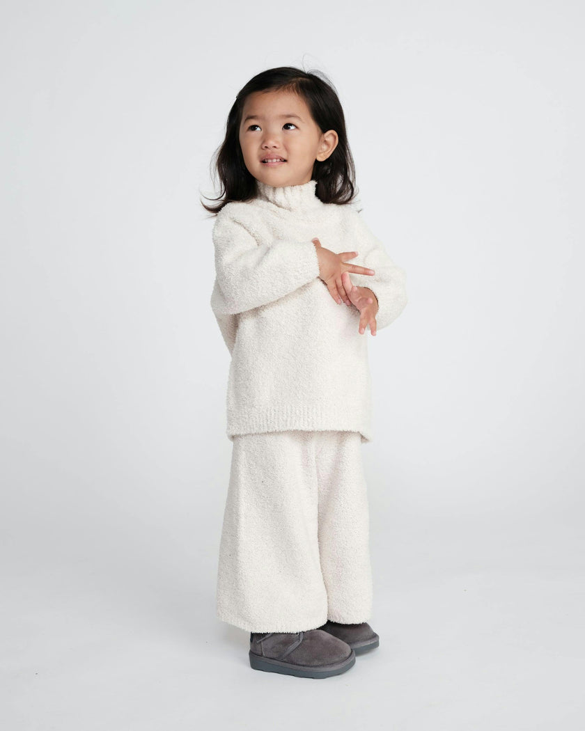 Boxy Mock Neck Sweater - Fuzzy