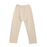 Beige Solid Wool-Blend Pajama Set