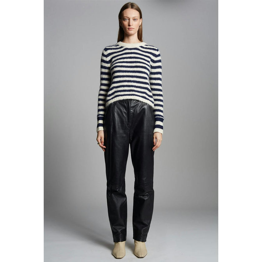 AVA STRIPE SWEATER | IVORY + NAVY
