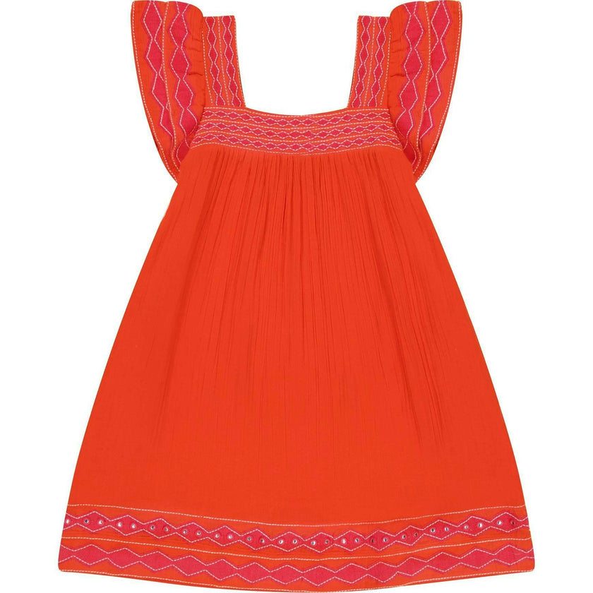 Women's Mini Sandrine Embroidered Dress, Red