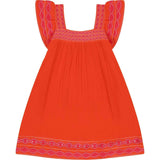 Women's Mini Sandrine Embroidered Dress, Red