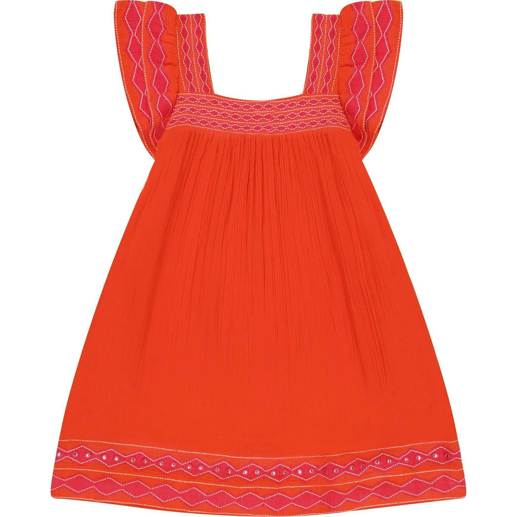 Women's Mini Sandrine Embroidered Dress, Red