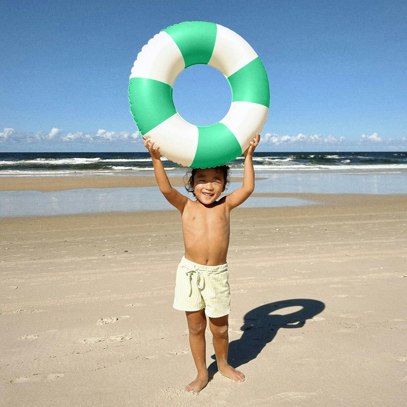 Mini Tube Pool Ring: Zest Green Stripe