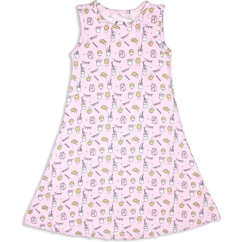 Milk & Cookies Pink Bamboo Girls' Sleeveless Dress