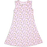Milk & Cookies Pink Bamboo Girls' Sleeveless Dress