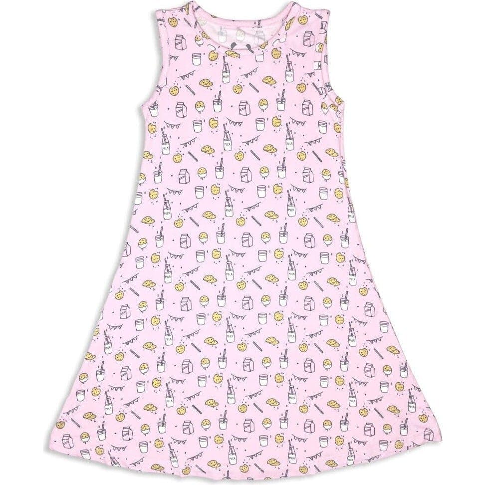 Milk & Cookies Pink Bamboo Girls' Sleeveless Dress