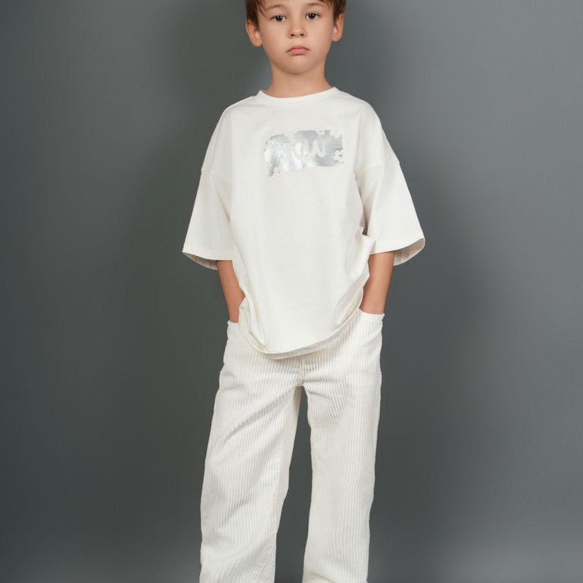 Relaxed Organic Cotton T-Shirt With SOW Print