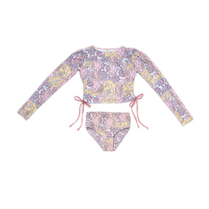 2 Piece Swimsuit Set with Side Ties