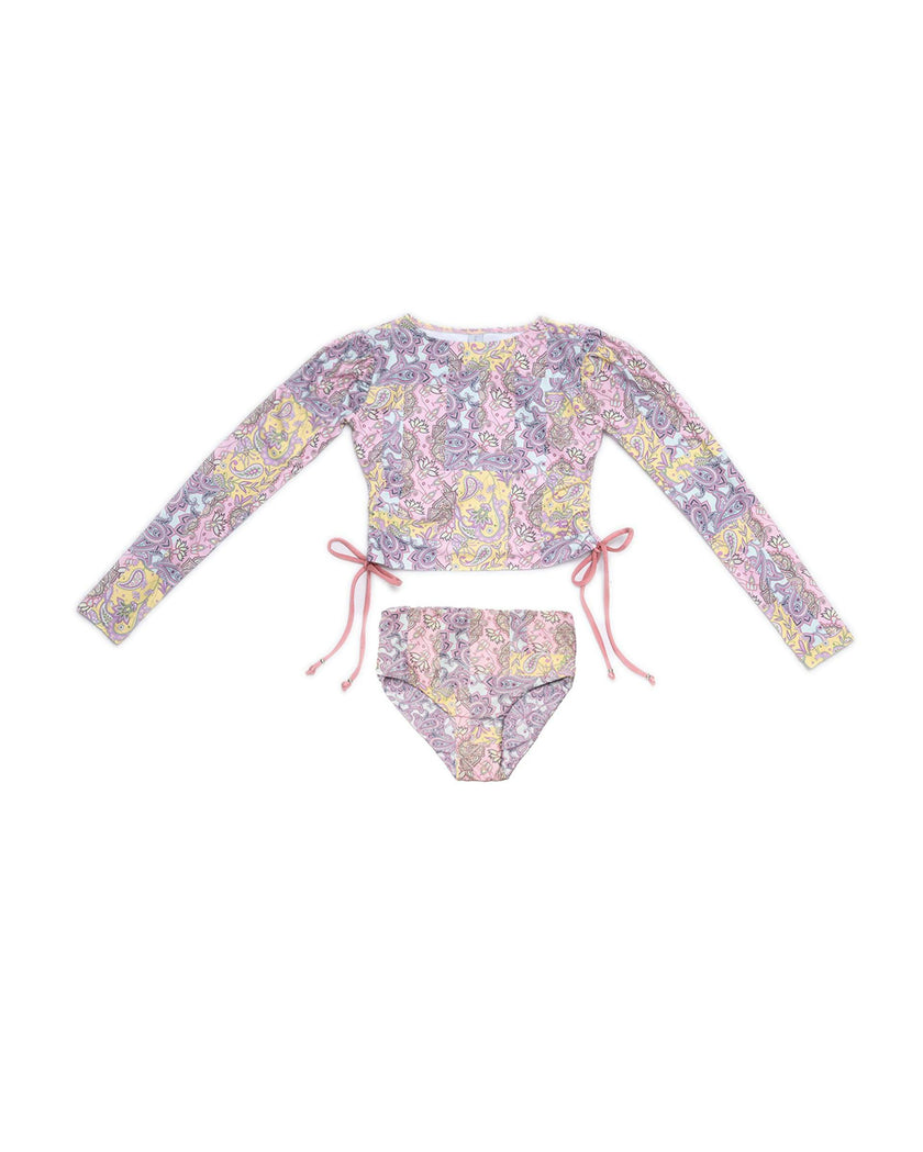 2 Piece Swimsuit Set with Side Ties