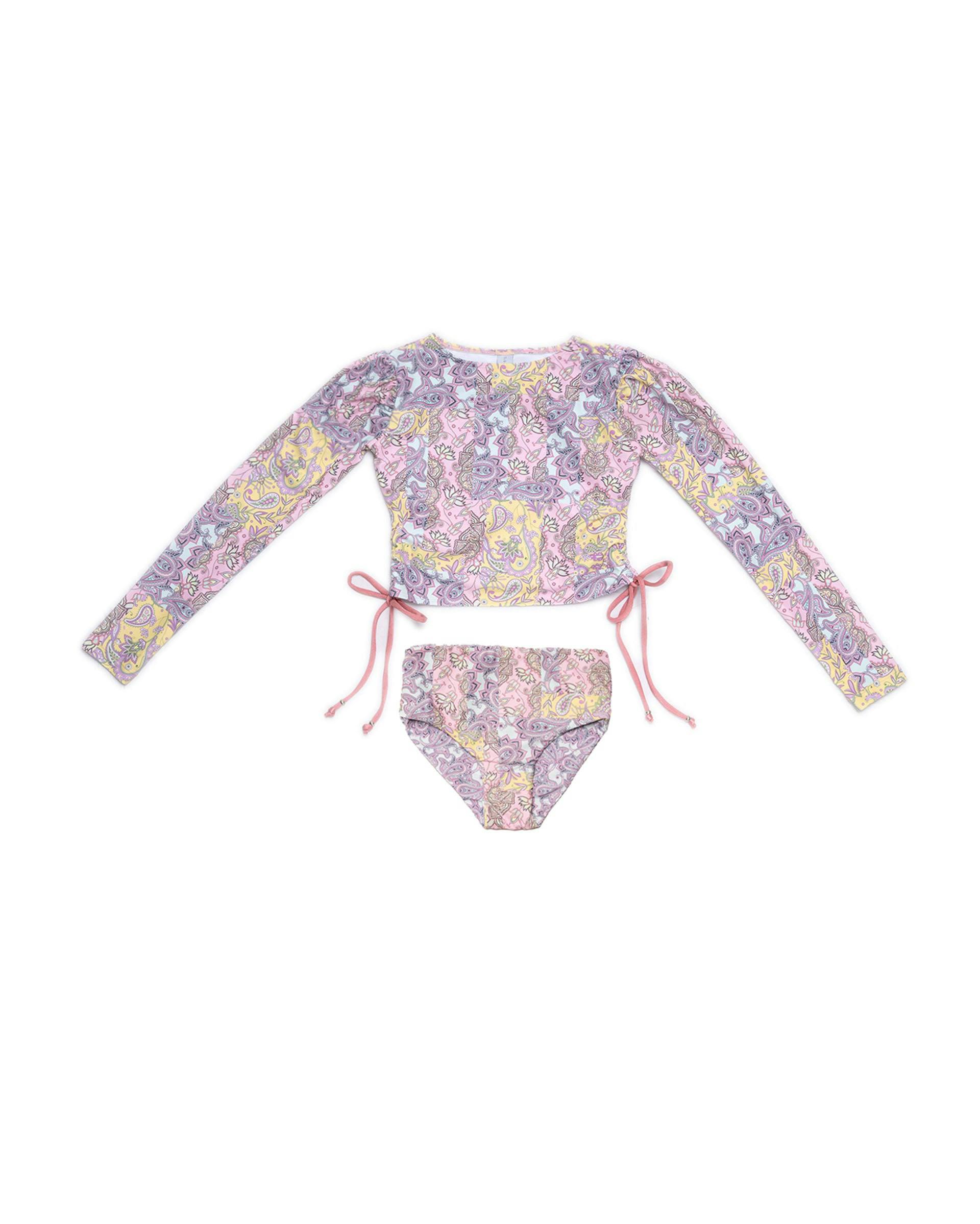 2 Piece Swimsuit Set with Side Ties