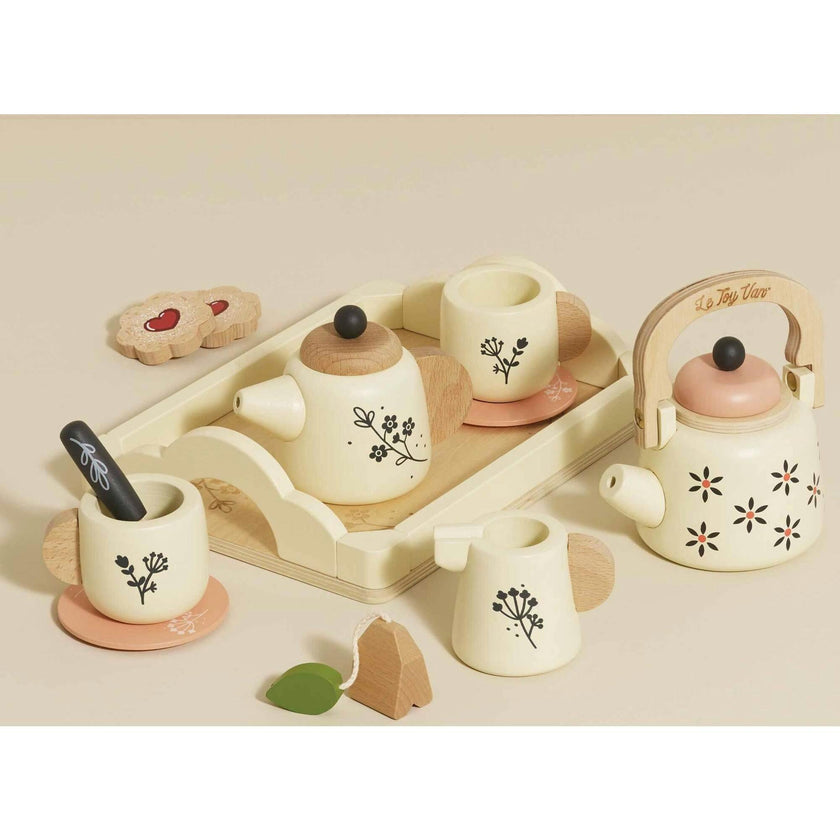 Wooden Tea Set & Tray