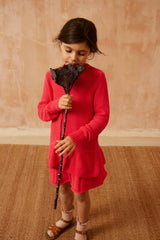 Moss Stitch Jacket | Raspberry