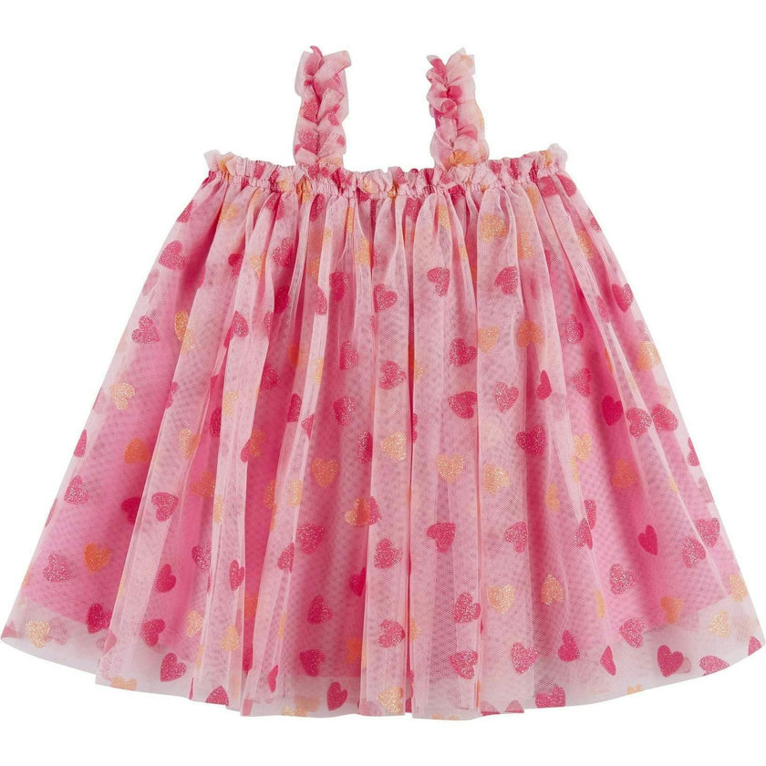 Infant (3-9 Months) Girls Tulle Dress & Bloomer Set | Glitter Hearts