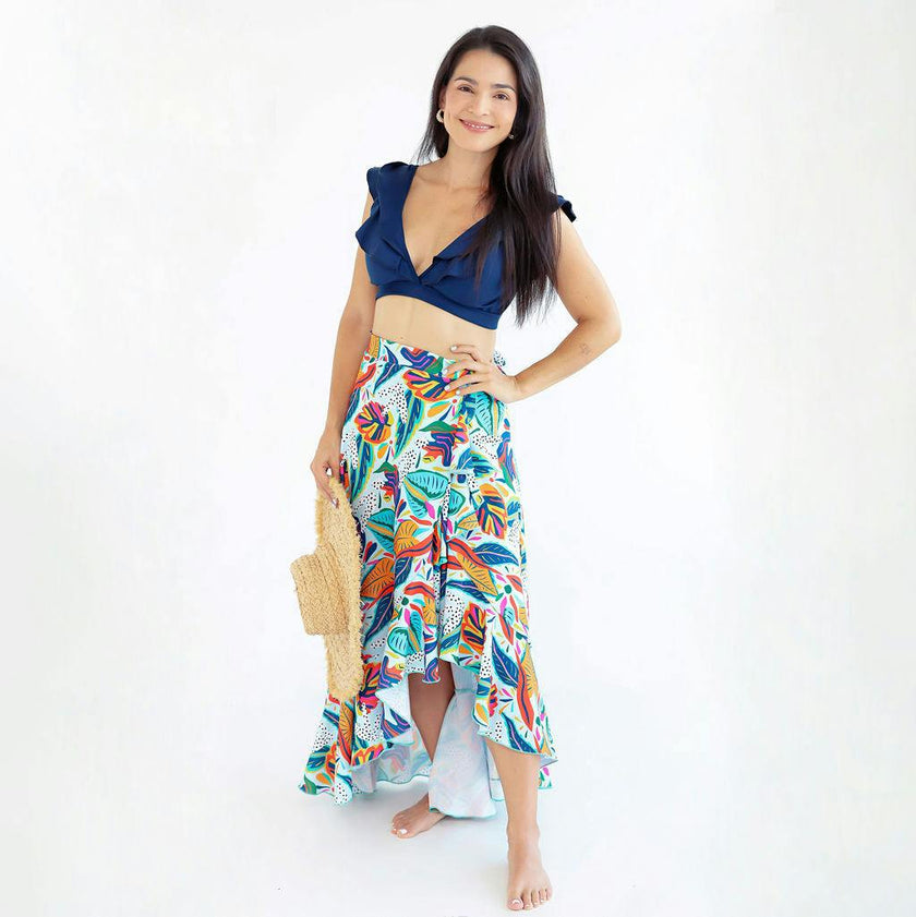 Women's Wrap Skirt - Paraiso Print