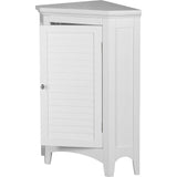 Glancy Wooden Corner Floor Cabinet with Shutter Door