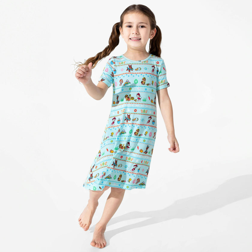 PAW Patrol: Easter Bamboo Girls' Short Sleeve Dress
