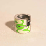 Neon Camo Super Chunky Huggie Hoop Earrings