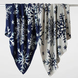 Cotton Sustainable Knit Throw | Nordic Snowflakes