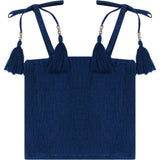 Louisa Top and Skirt Set Galaxy Embroidery, Blue