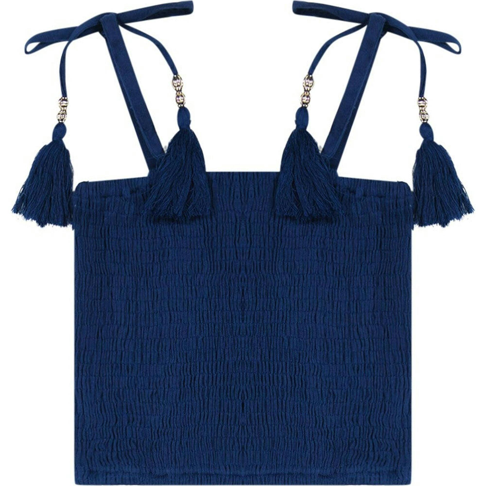 Louisa Top and Skirt Set Galaxy Embroidery, Blue