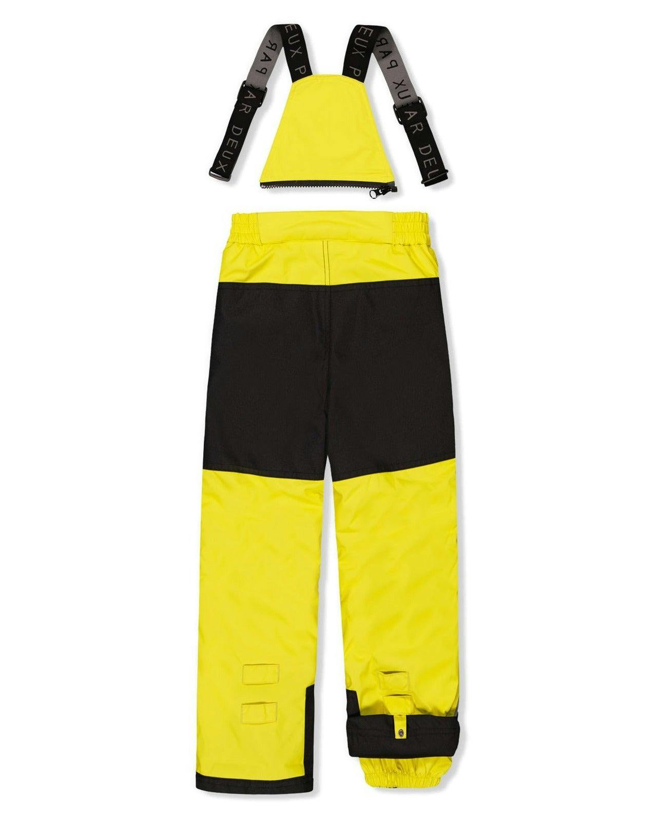 Two Piece Play Snowsuit Green Yellow And Blue Checkerboard With Yellow Pants