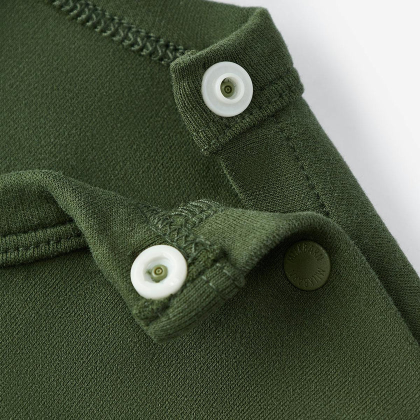 Dark Green Brushed Long Sleeve T-Shirt