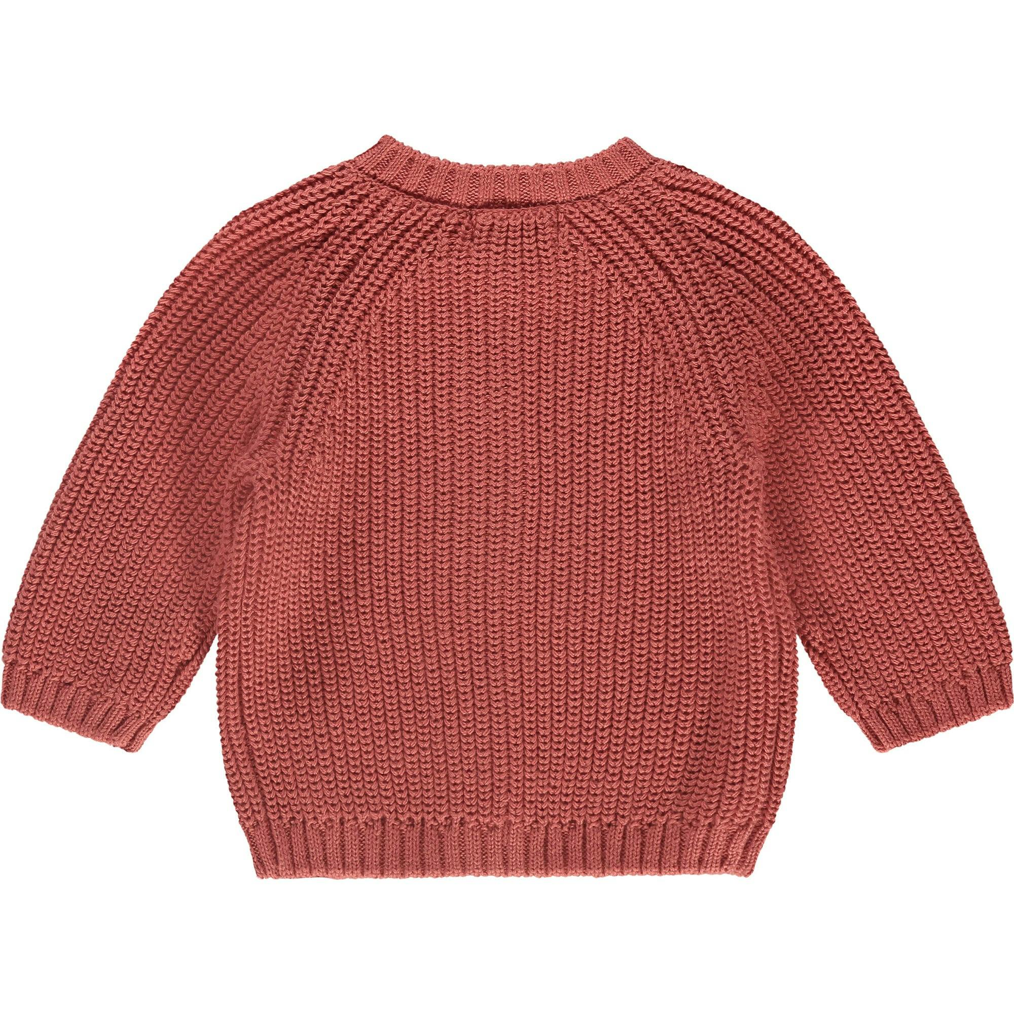 Knit Round Neck Button-Up Cardigan