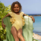 Sunshine Stripe Wide Frill Swimsuit