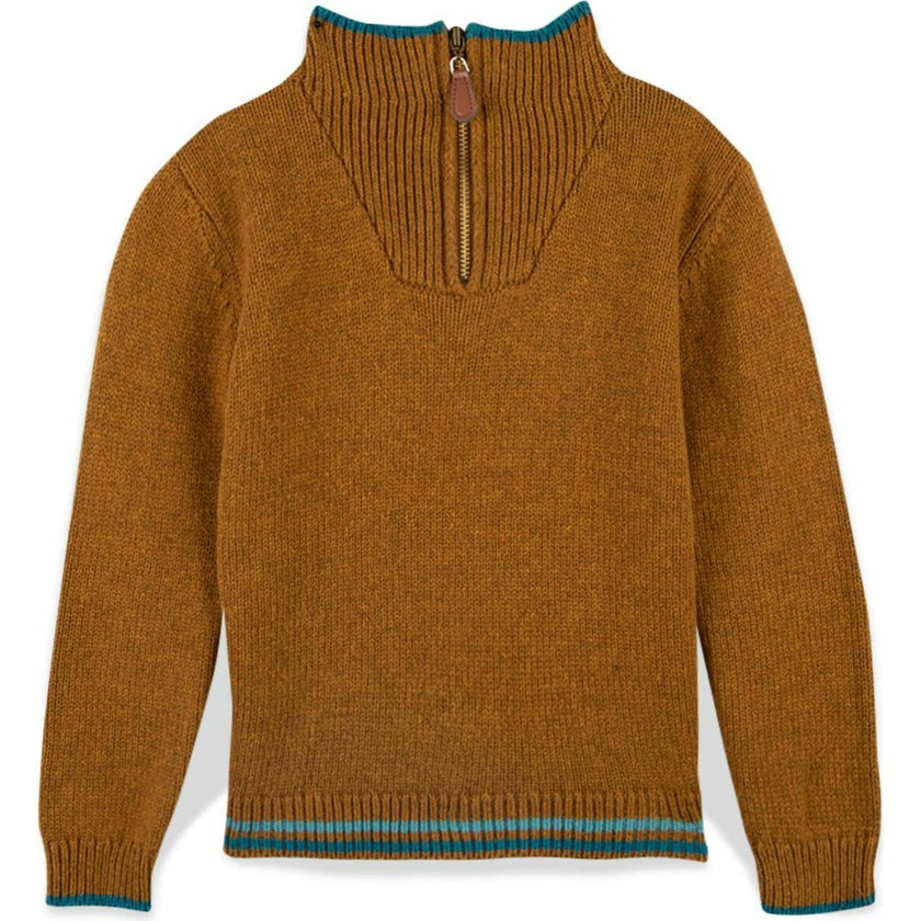 BONTON Contrast Hem Malt Pullover Sweater