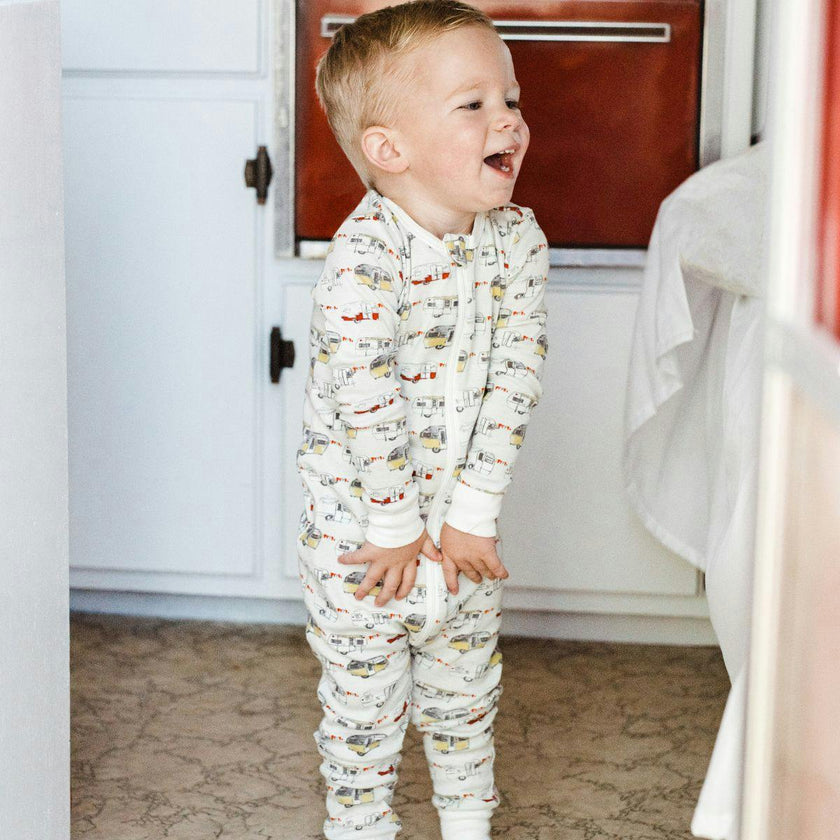 Peaches Organic Cotton Zipper Pajama