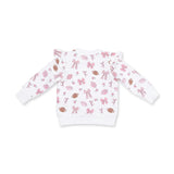 Footballs and Bows - Ruffle Sweatshirt and Fashion Cargo Pants
