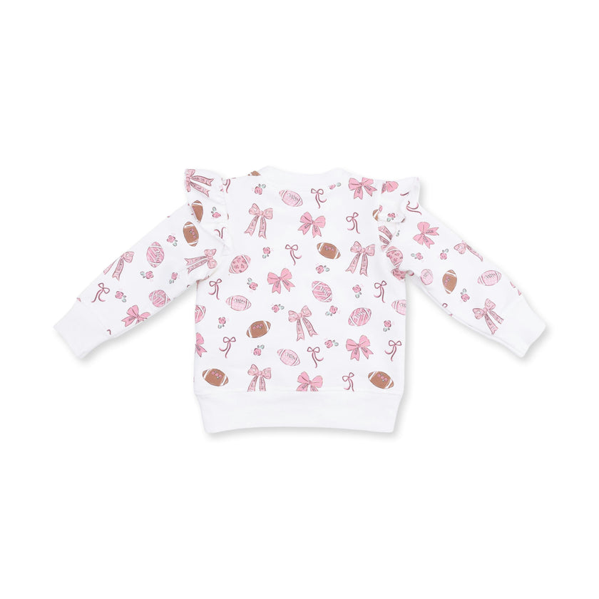 Footballs and Bows - Ruffle Sweatshirt and Fashion Cargo Pants