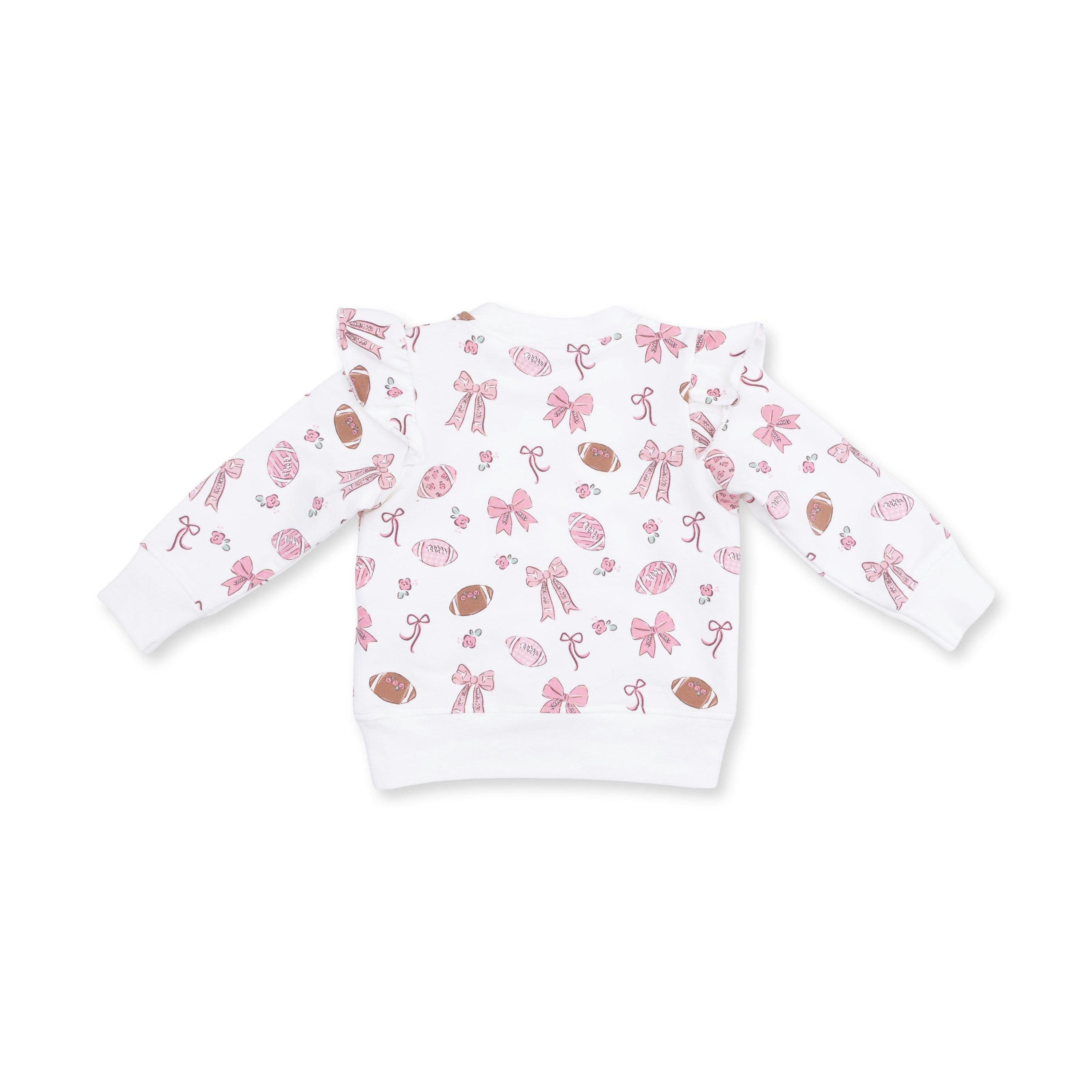 Footballs and Bows - Ruffle Sweatshirt and Fashion Cargo Pants
