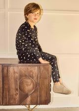 Velour Teddy Printed Footie