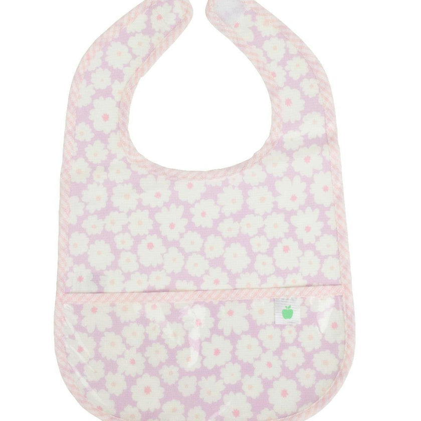 The Wipe It Bib in Lavender Daisies