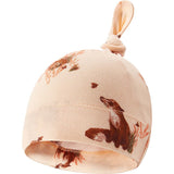 Floral Organic Cotton Knotted Beanie Hat
