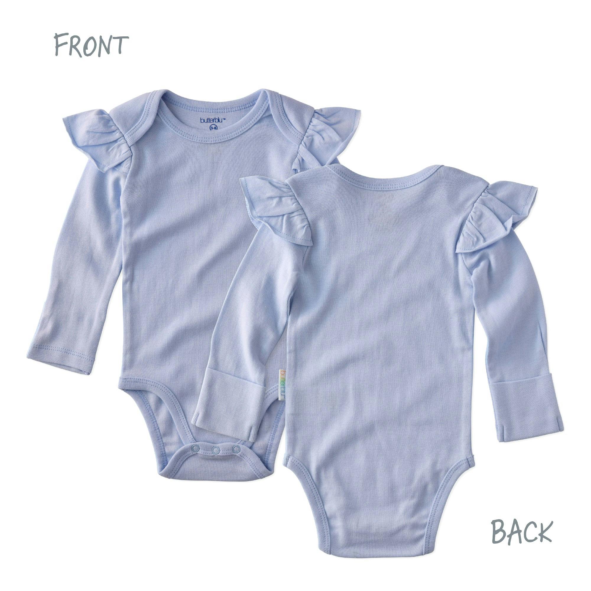 ASHLEY 5-Pack Long Sleeve Ruffle Bodysuits