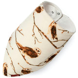 Owl Bamboo Three-Layer Kerchief Bib