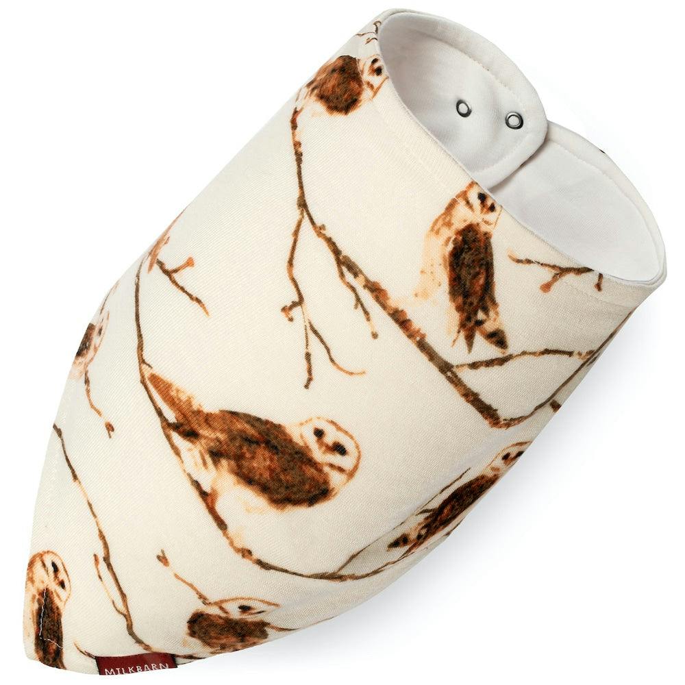 Owl Bamboo Three-Layer Kerchief Bib