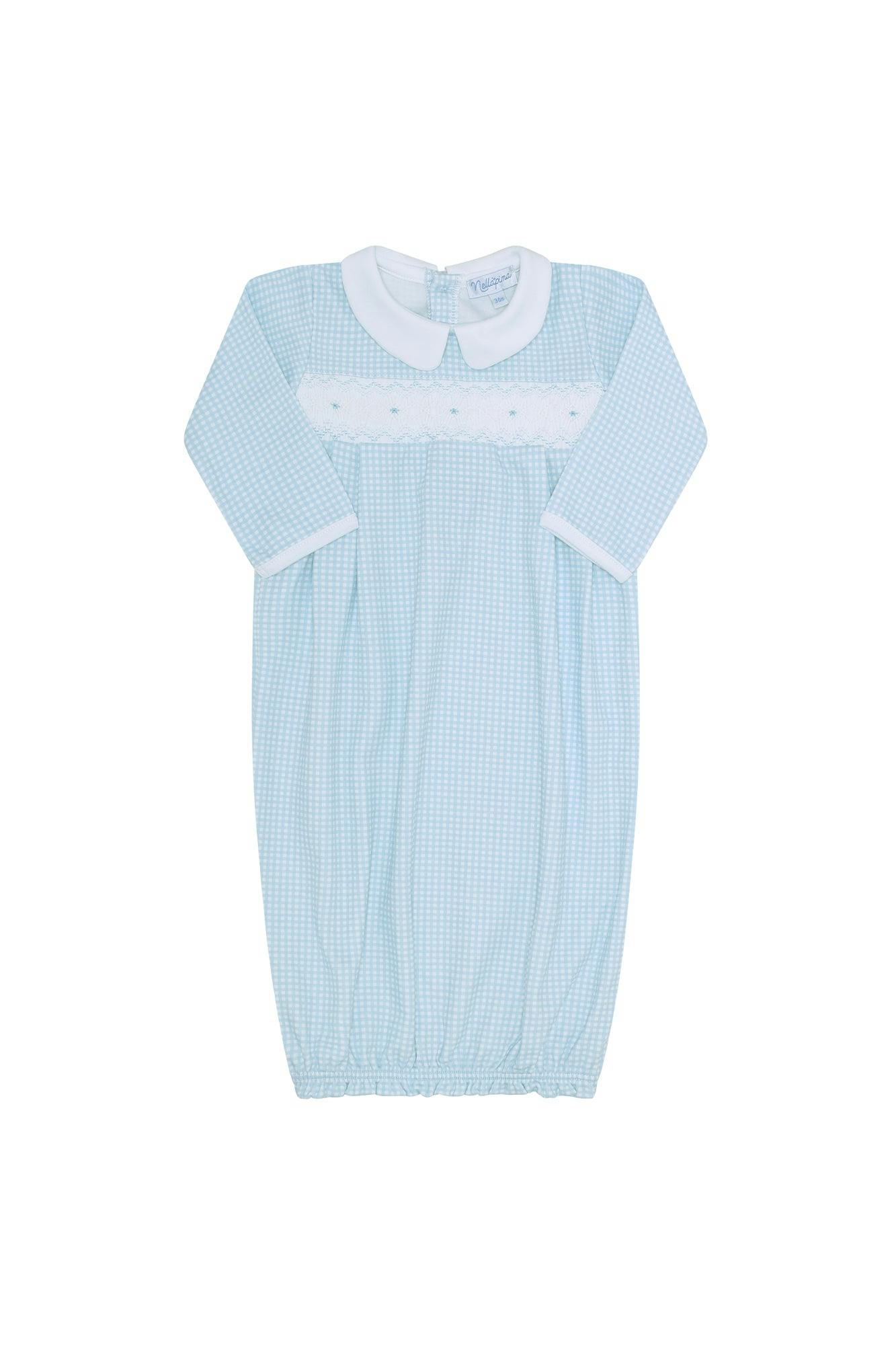 Gingham Smocked Gown