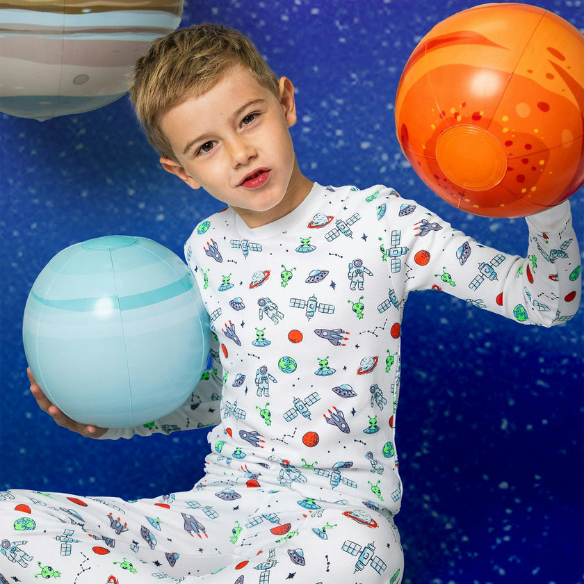 The Organic Long Sleeve Pajama Set [Aliens and Astronauts]