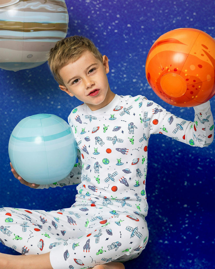 The Organic Long Sleeve Pajama Set [Aliens and Astronauts]