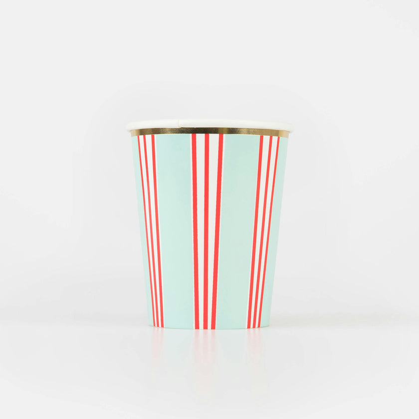 Festive Stripe Cups